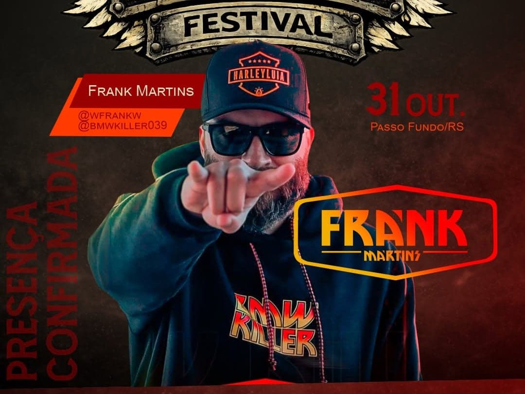 Card oficial do festival com Frank Martins, embaixador do evento